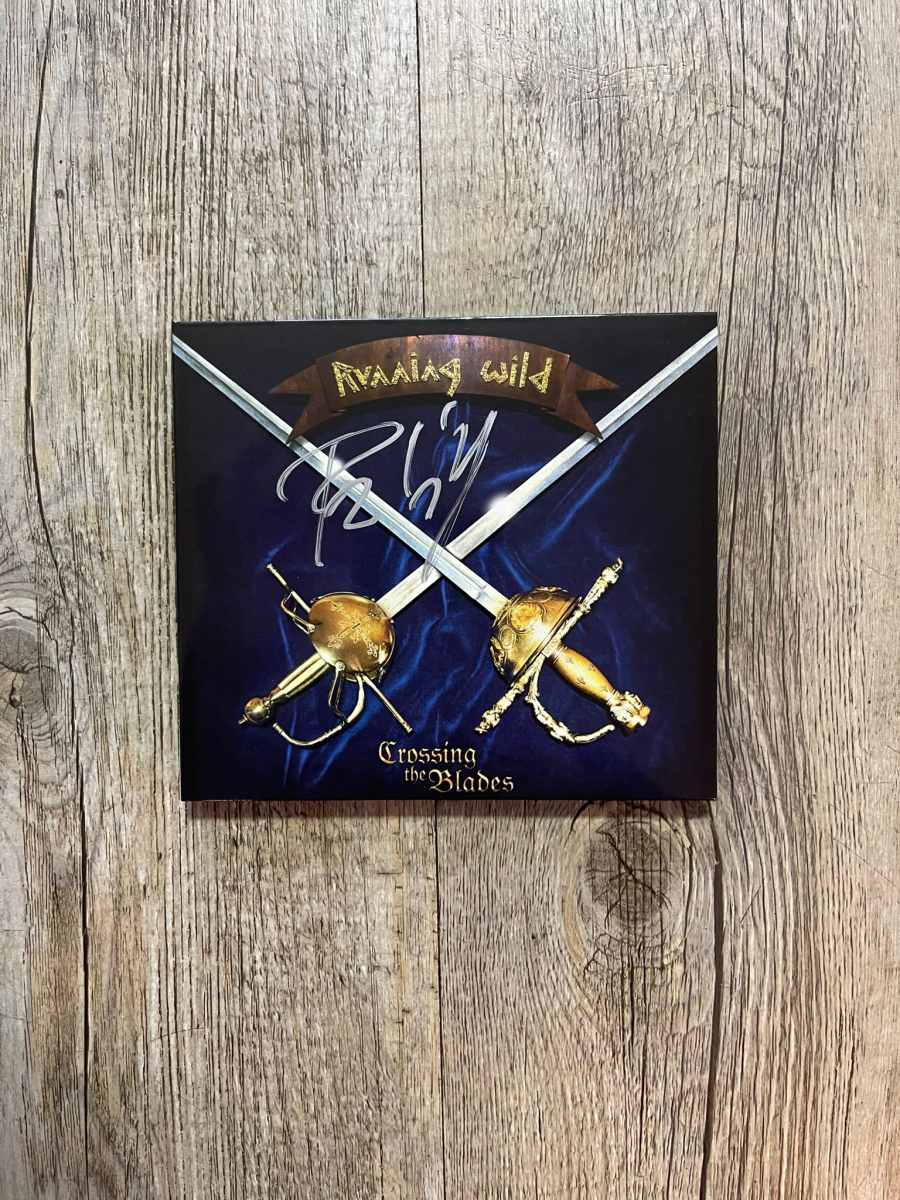 Running Wild CD - Crossing the blade - signed by Rock`n`Rolf